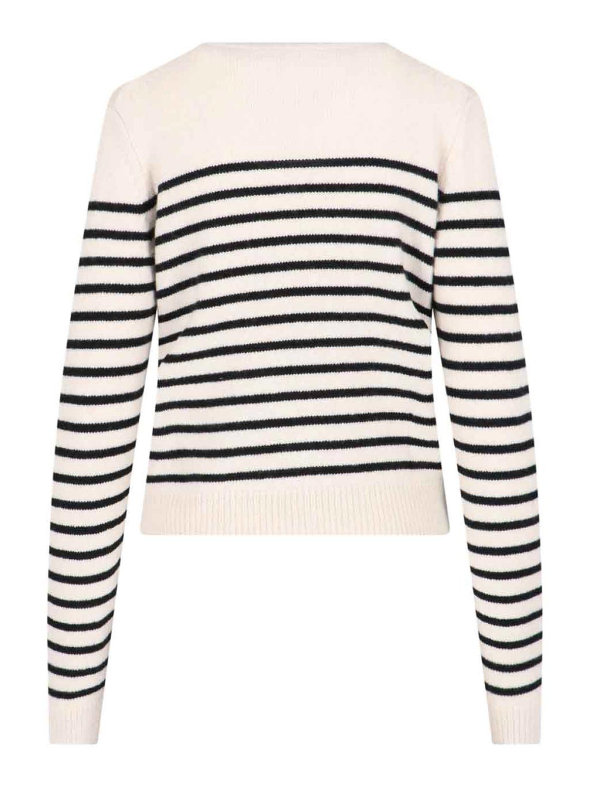 Shop Khaite Striped Sweater In White