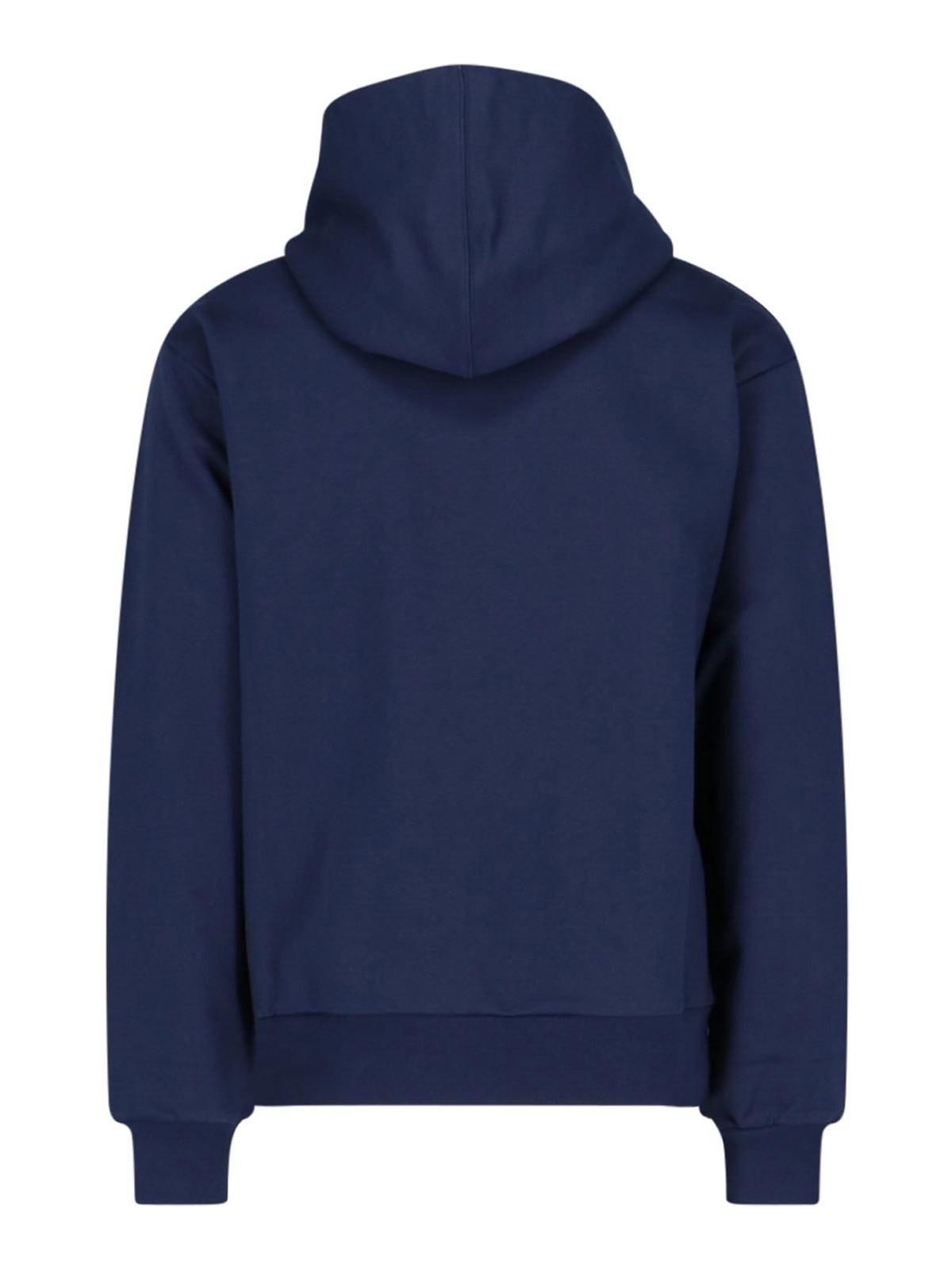 Shop Marni Logo Hooded Sweatshirt In Blue