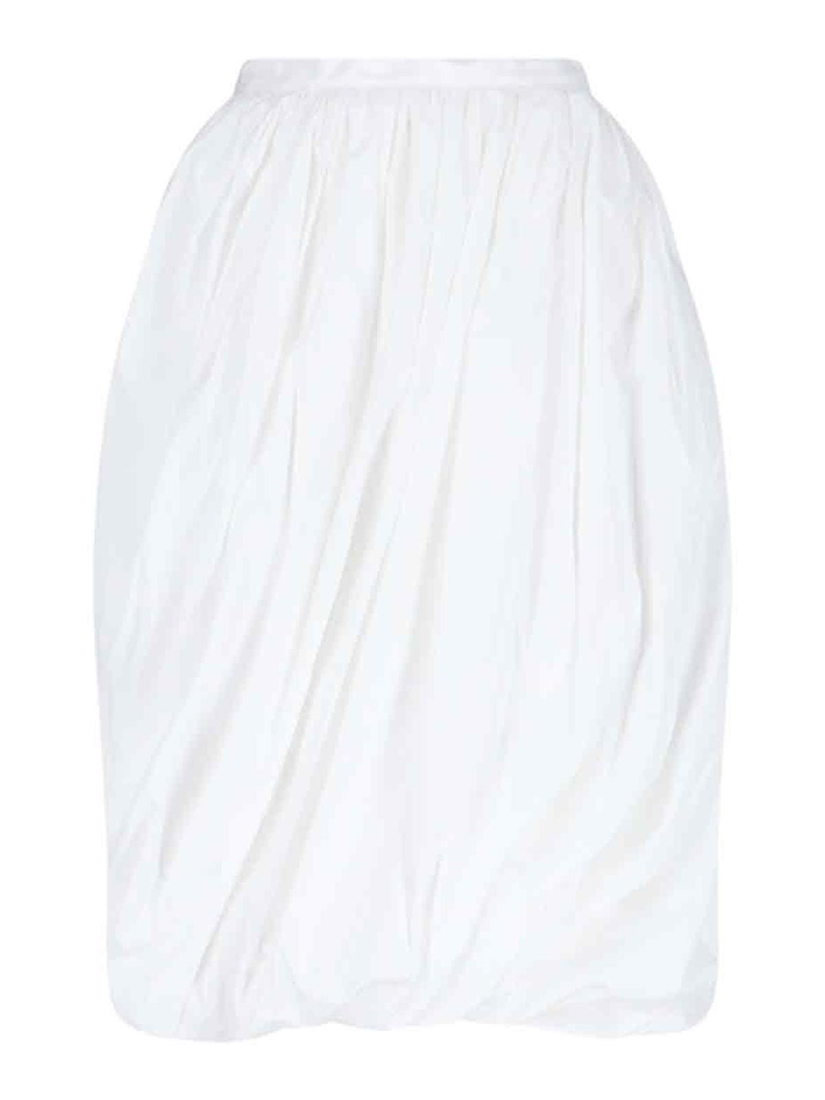 Shop Marni Balloon Midi Skirt In White