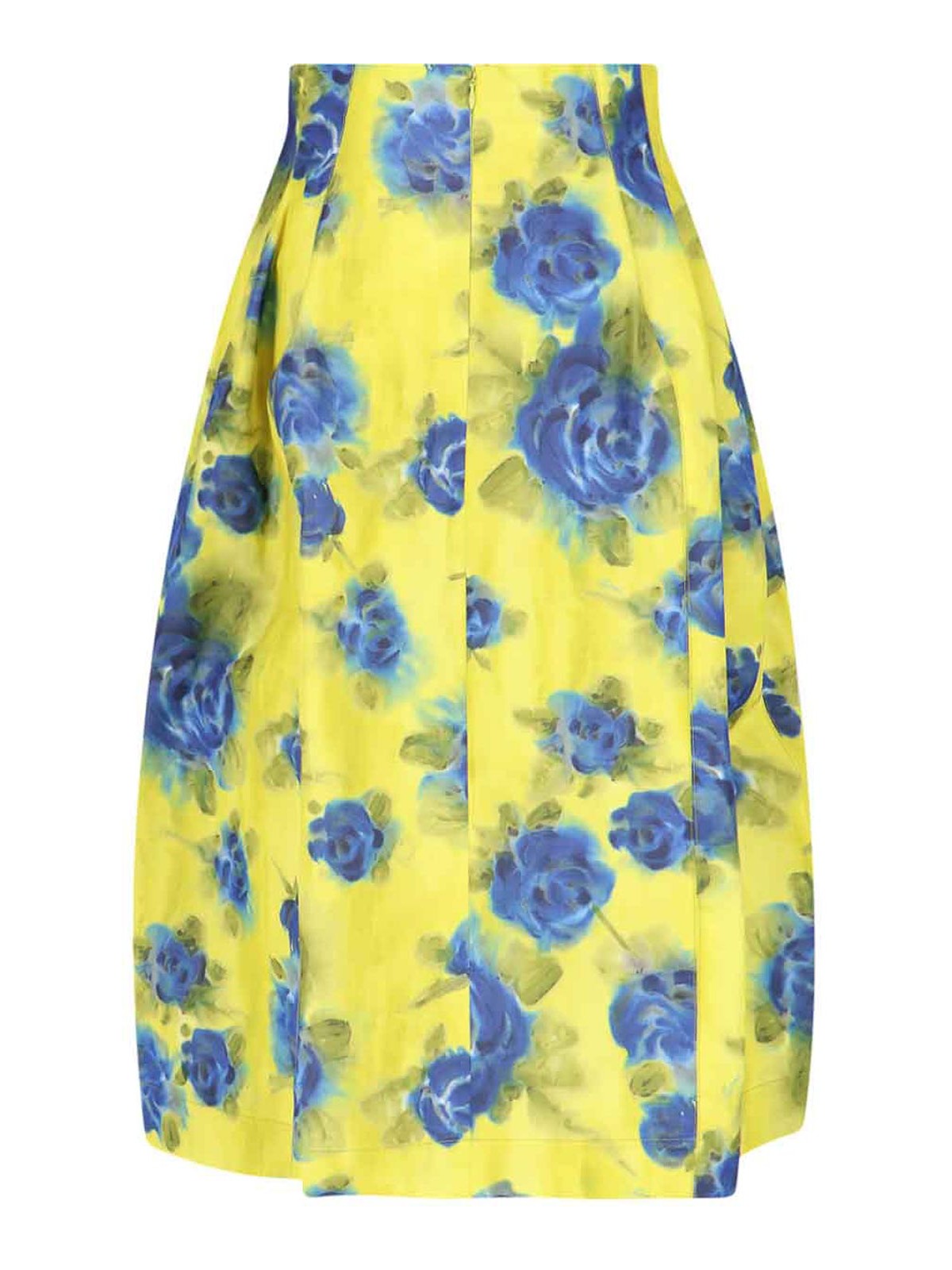 Shop Marni Print Skirt In Yellow