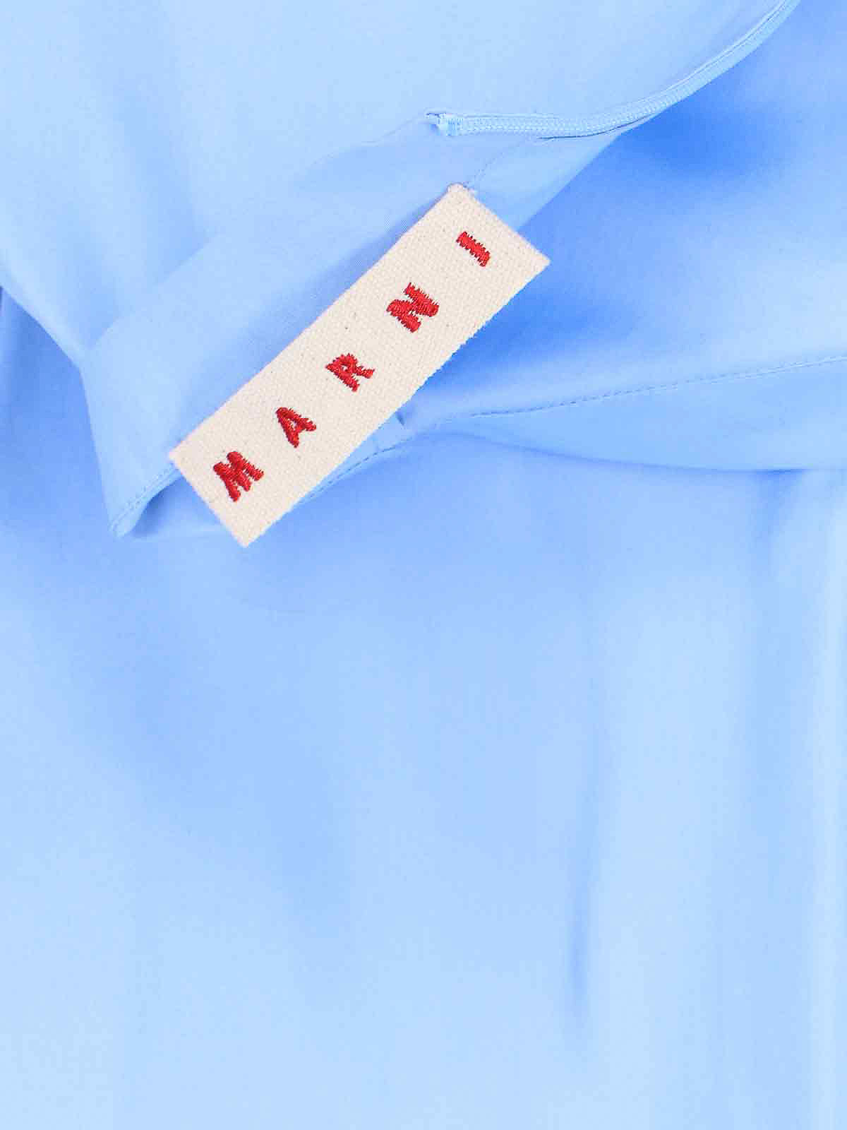 Shop Marni Flared Midi Skirt In Blue