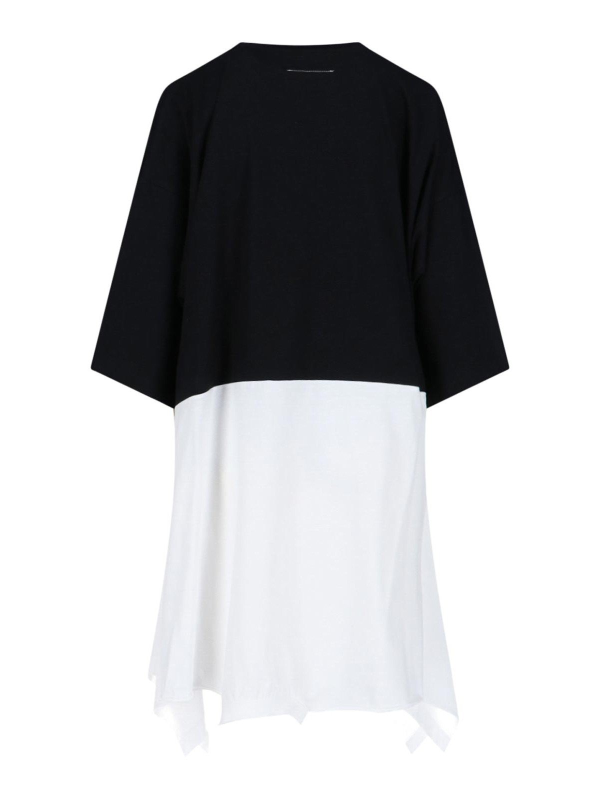 Shop Mm6 Maison Margiela Shirt Detail Dress In Black