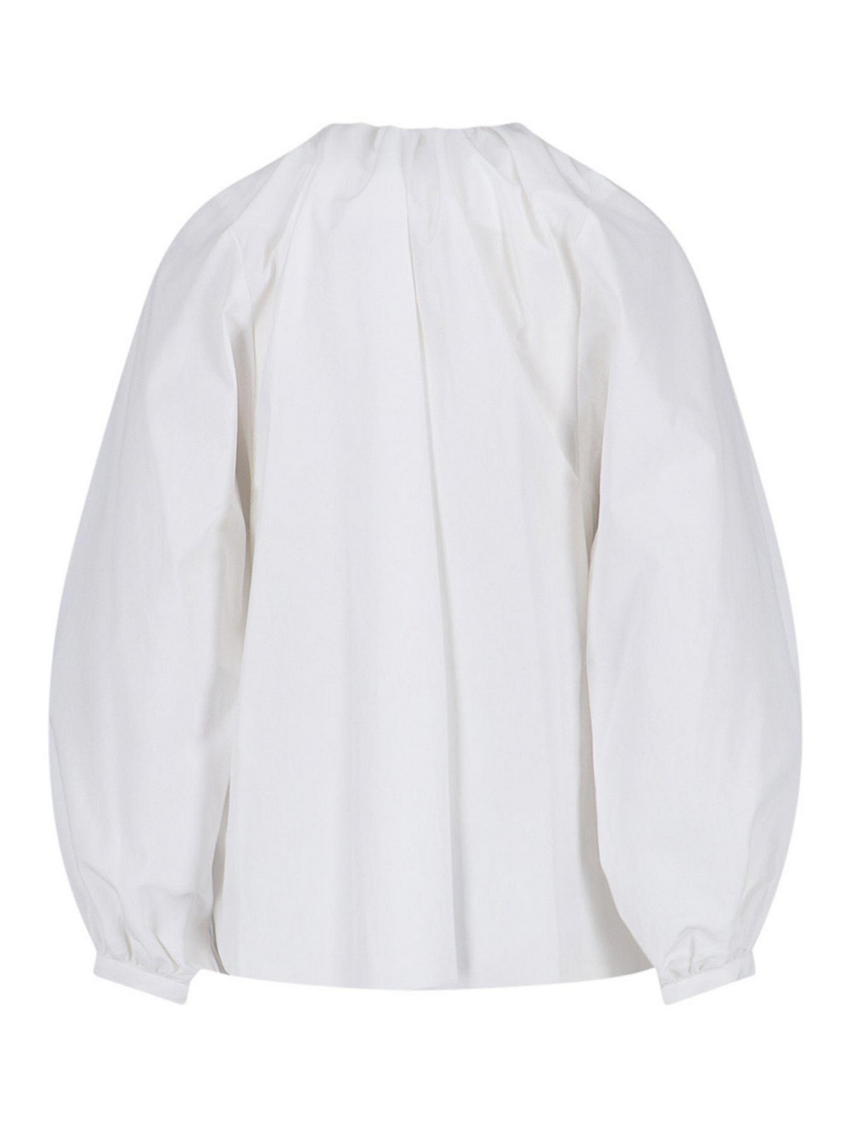 Shop Mm6 Maison Margiela Balloon Sleeve Shirt In White