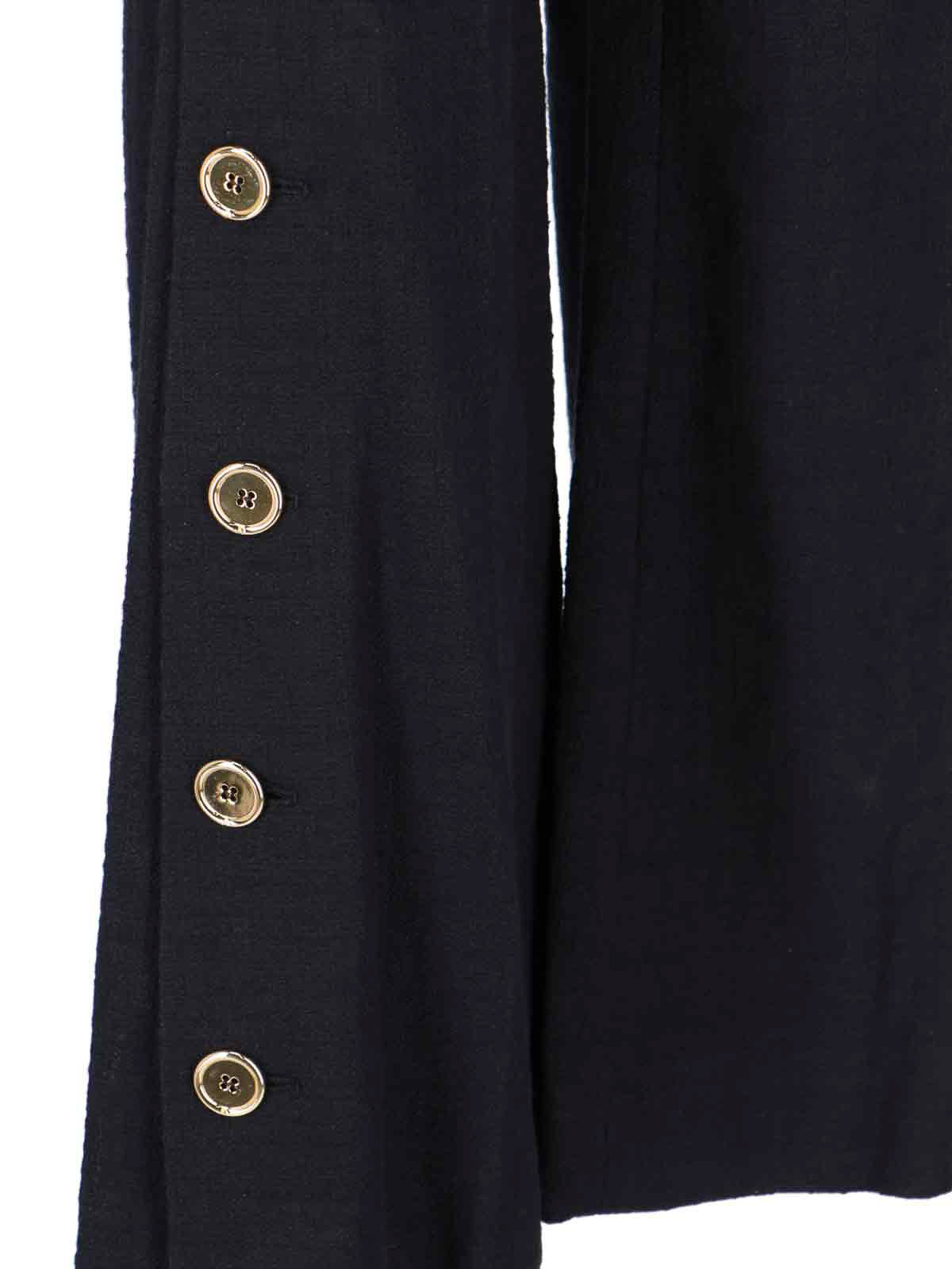 Shop Patou Trousers With Golden Button Detail In Black