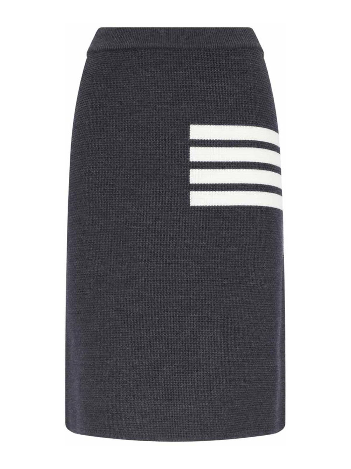 Shop Thom Browne Midi Skirt In Grey