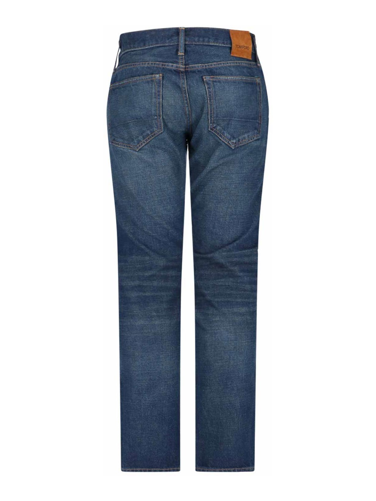 Shop Tom Ford Straight Jeans In Blue