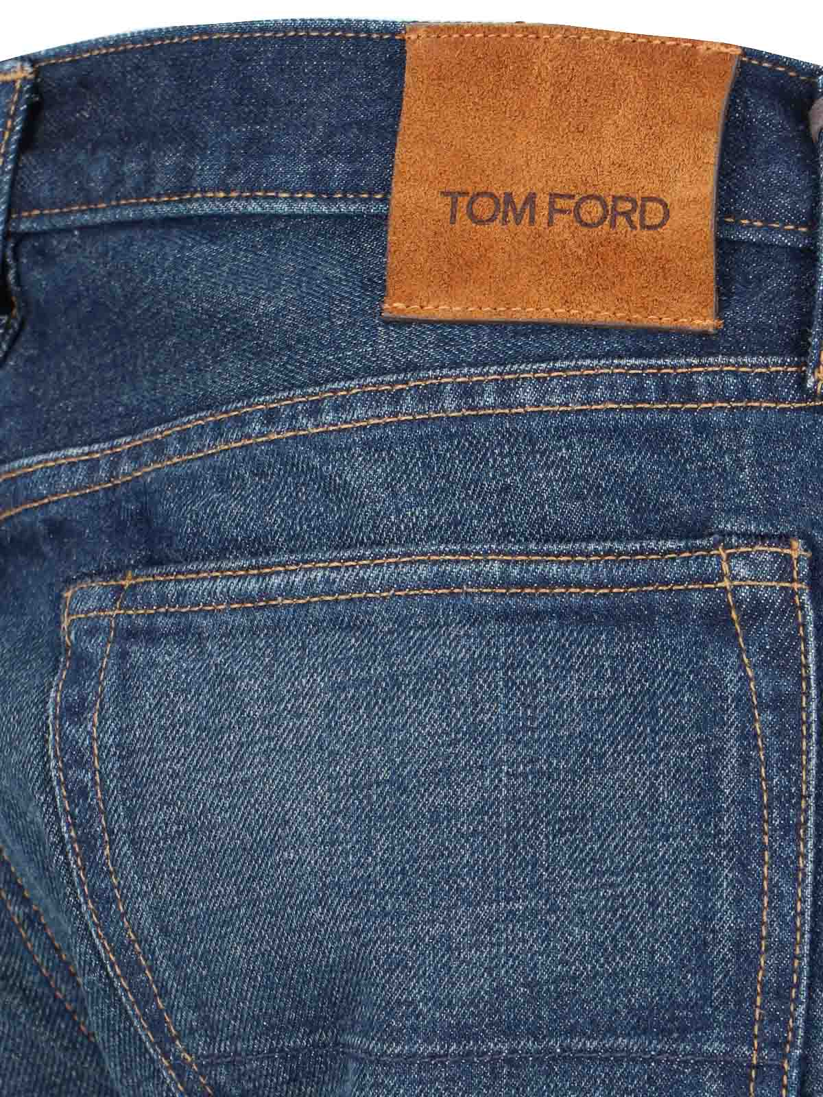 Shop Tom Ford Vaqueros Rectos - Azul In Blue
