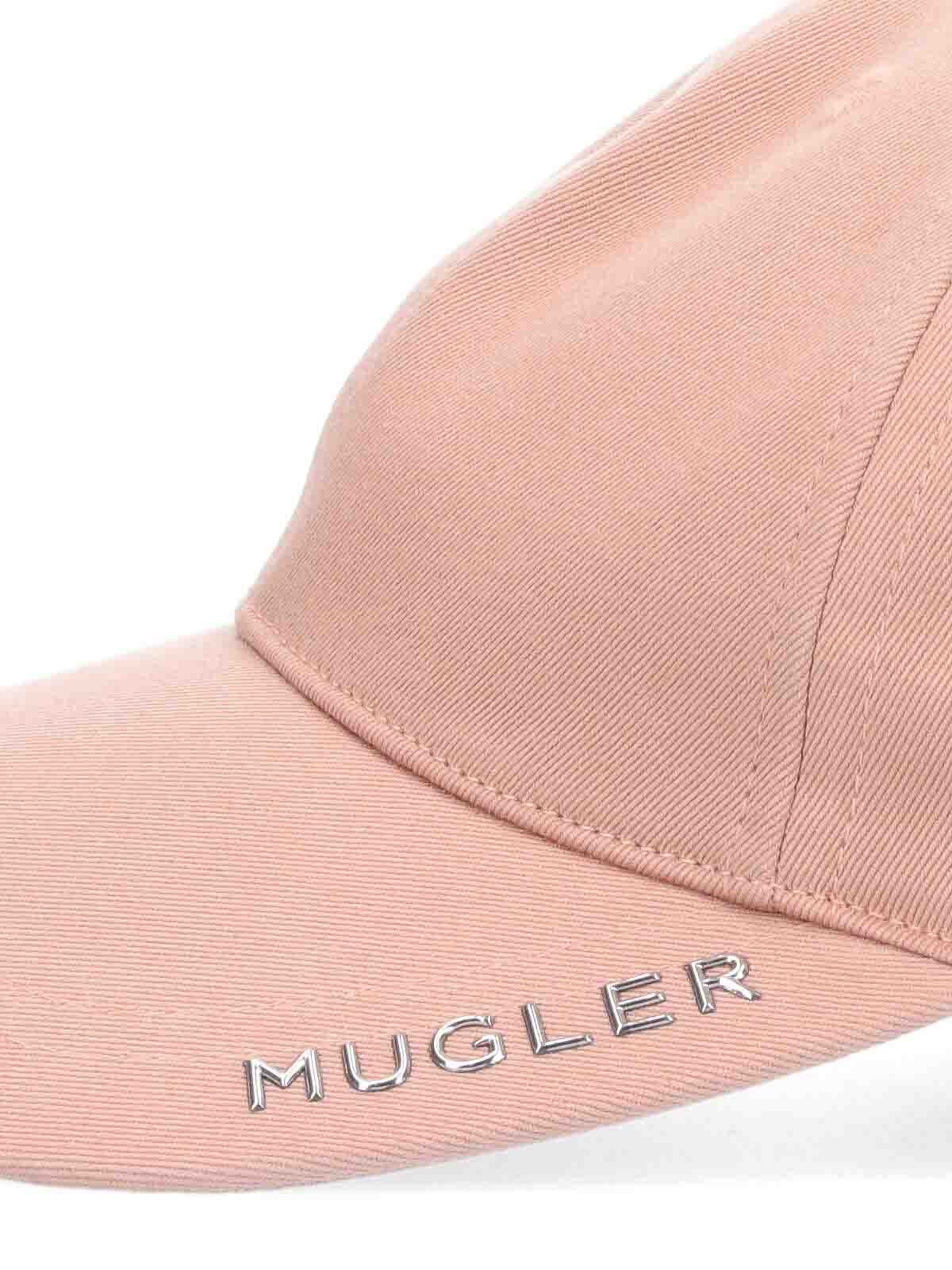 Shop Mugler Baseball Logo Hat In Nude & Neutrals