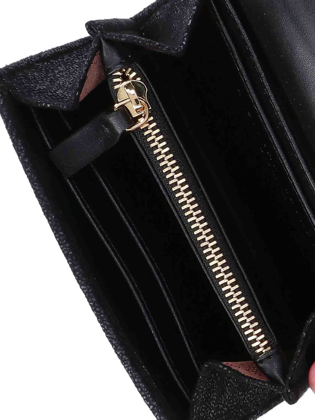Shop Stella Mccartney Shoulder Wallet In Black