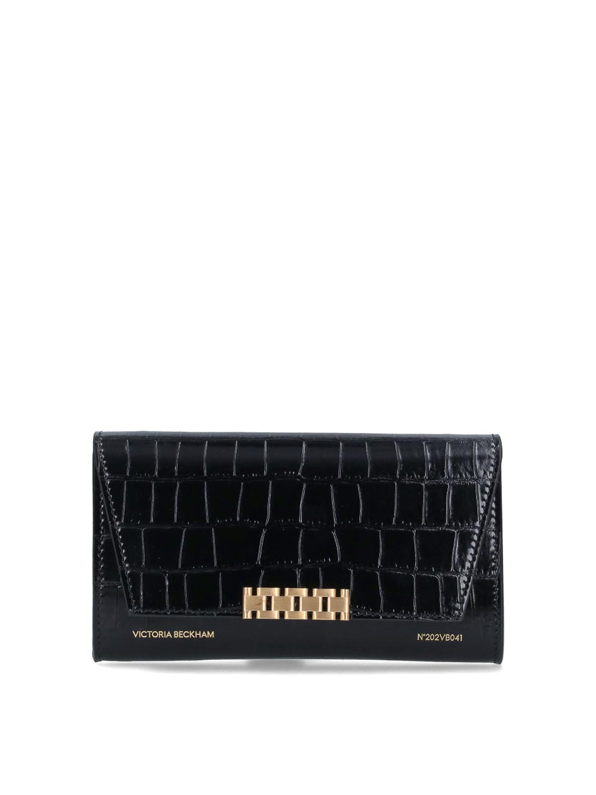 Shop Victoria Beckham Shoulder Wallet In Black