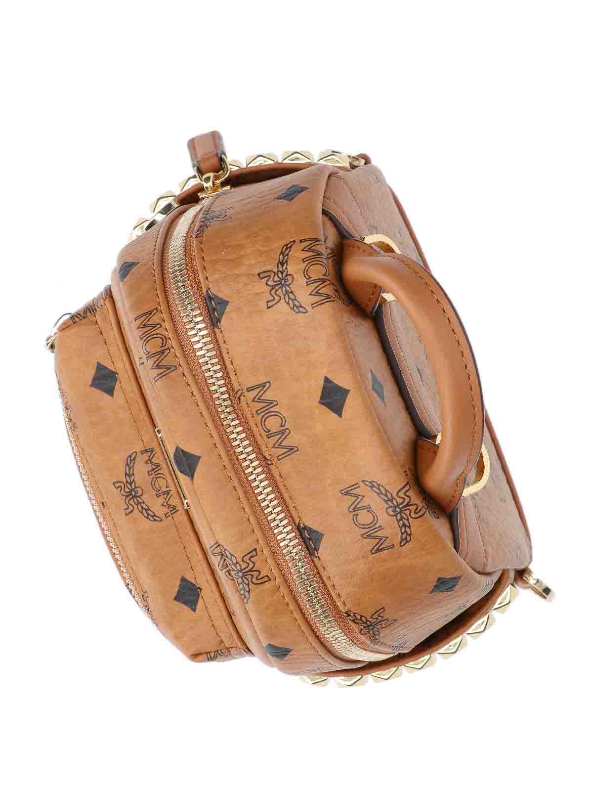 Shop Mcm Mini Backpack In Brown