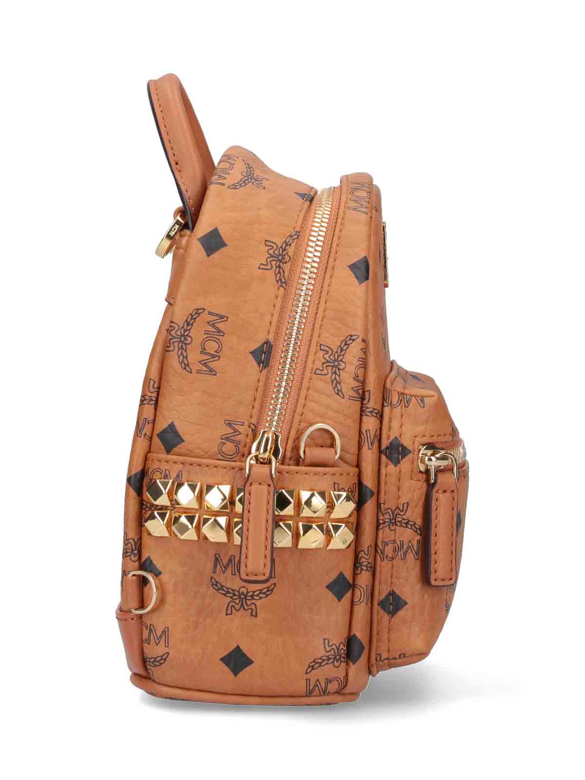 Shop Mcm Mini Backpack In Brown