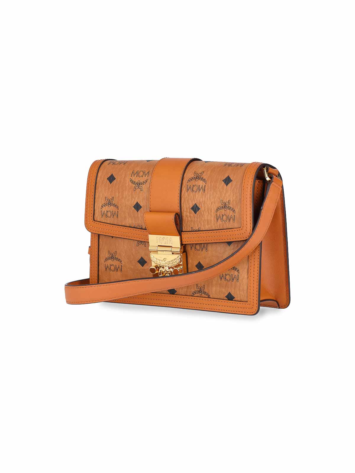 Shop Mcm Small Shoulder Bag In Brown