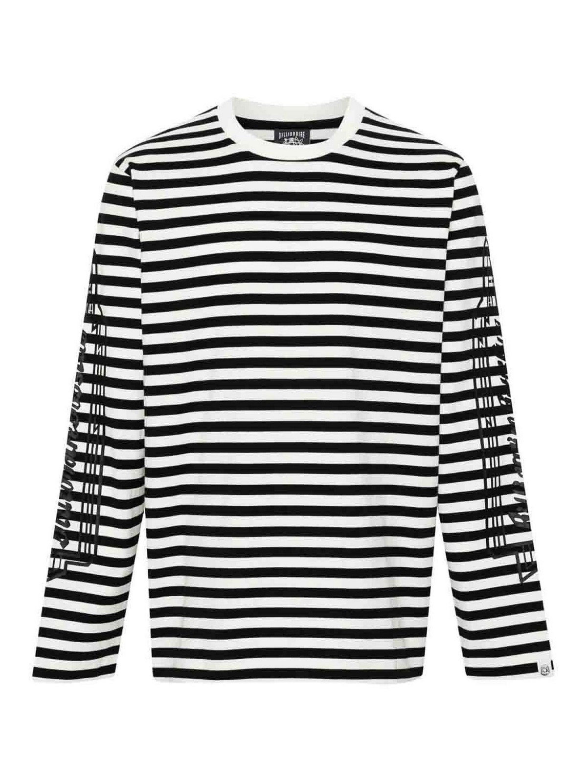 Billionaire Striped Long Sleeve T-shirt In Black