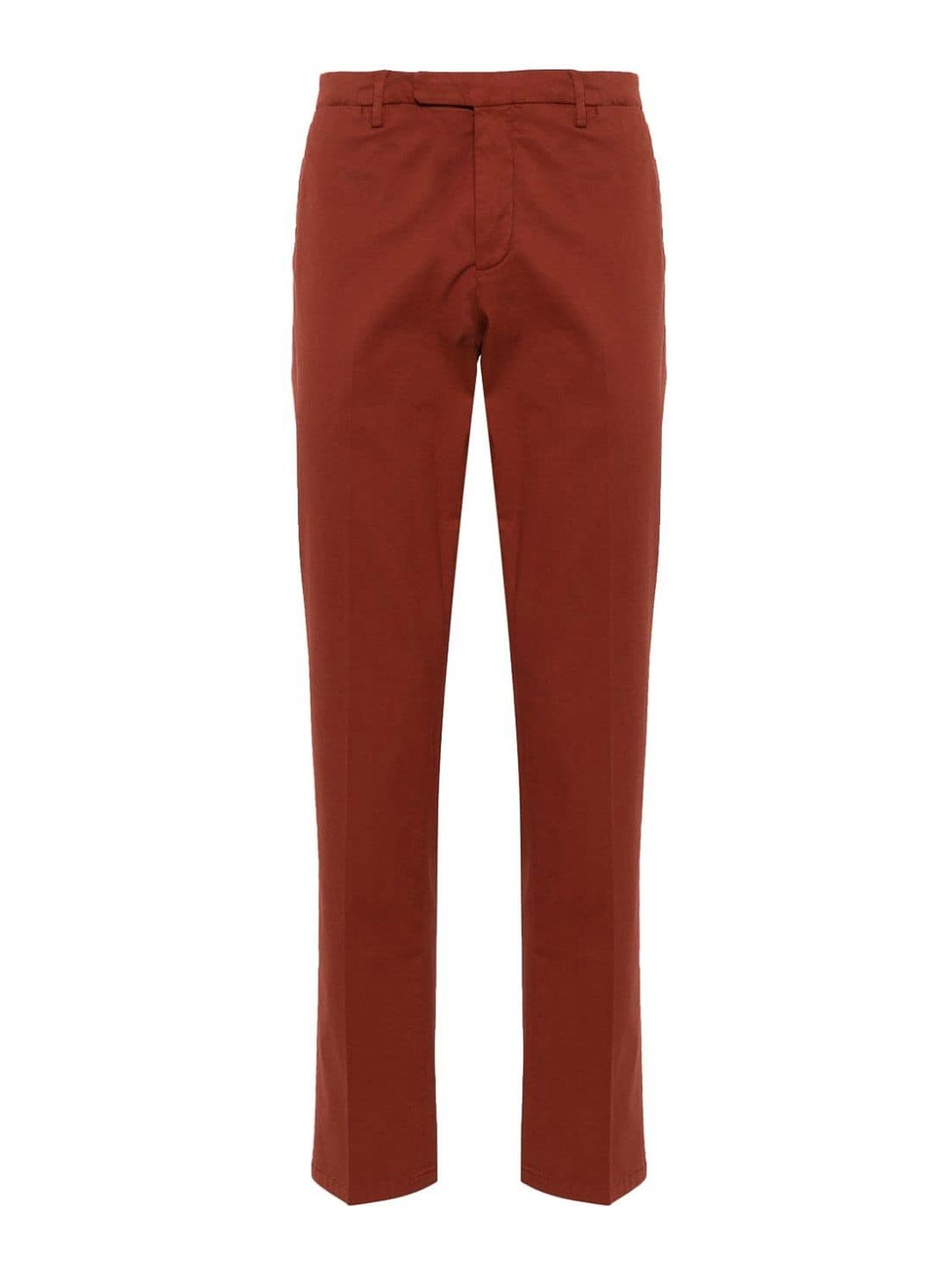 Shop Boglioli Cotton Trousers In Rojo