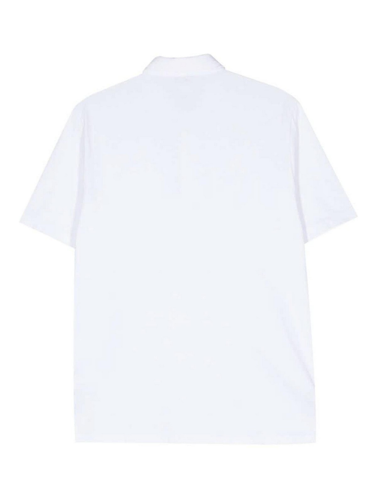 Shop Boglioli Cotton Polo Shirt In Blanco