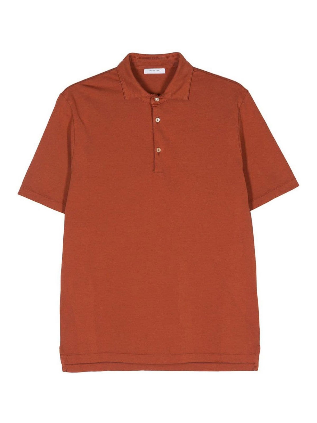 Boglioli Short-sleeves Cotton Polo Shirt In Rojo