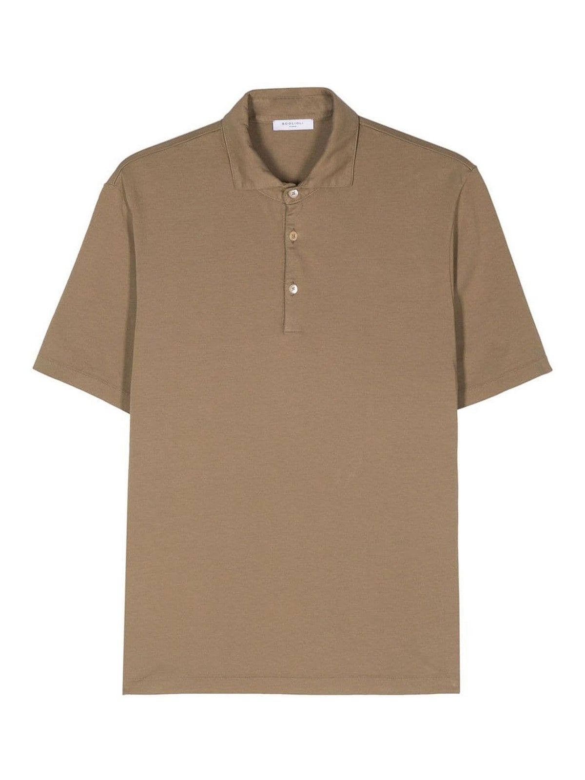 Shop Boglioli Cotton Polo Shirt In Gris