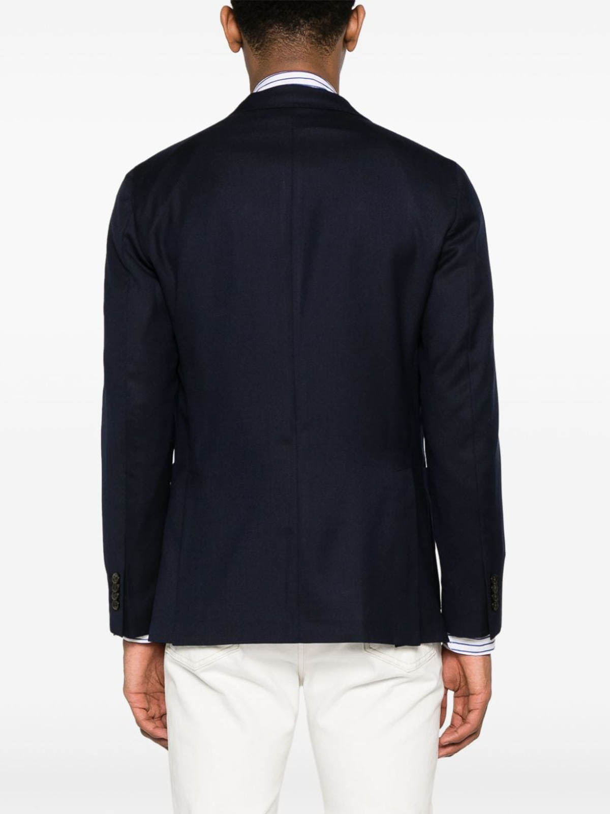 Shop Boglioli Wool Single-breasted Jacket In Azul