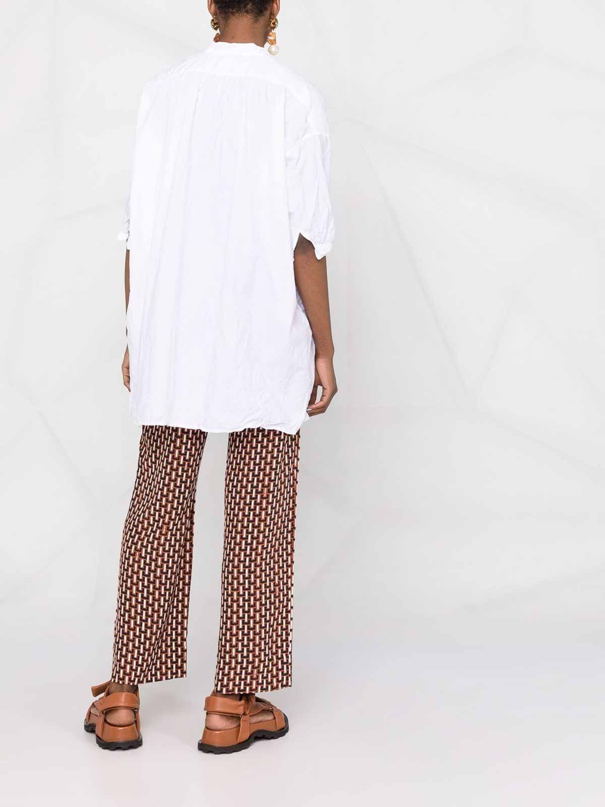 Shop Daniela Gregis Cotton Shirt In Blanco