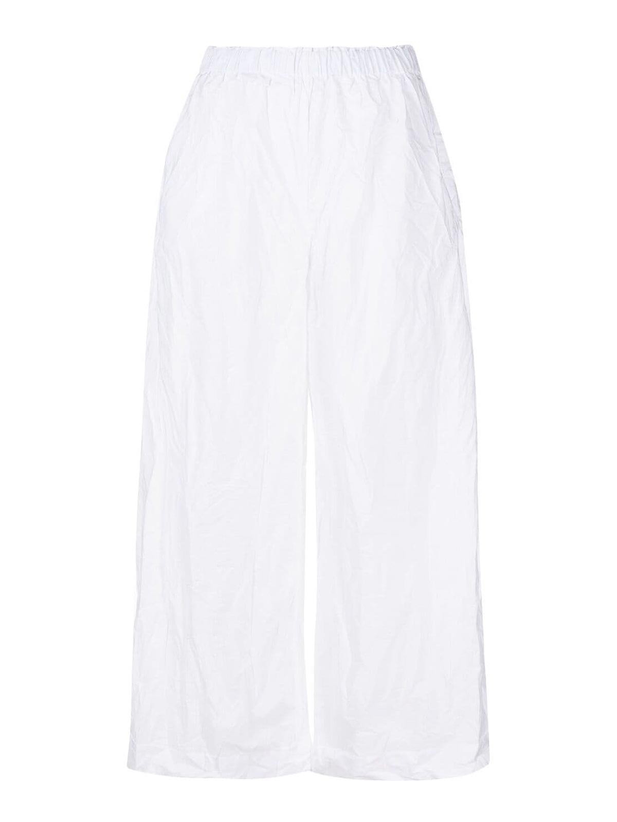 Shop Daniela Gregis Cotton Trousers In Blanco