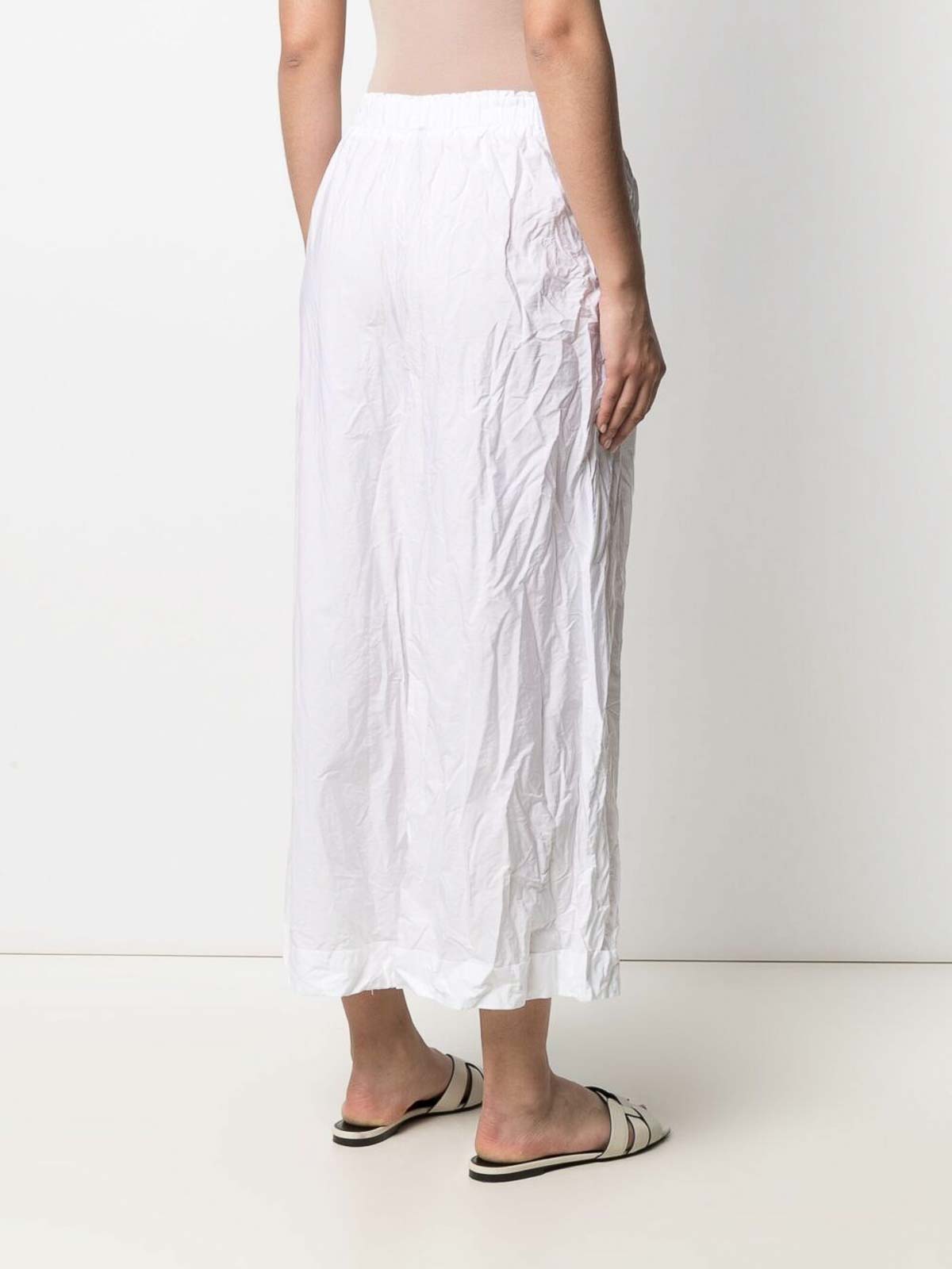 Shop Daniela Gregis Cotton Trousers In Blanco