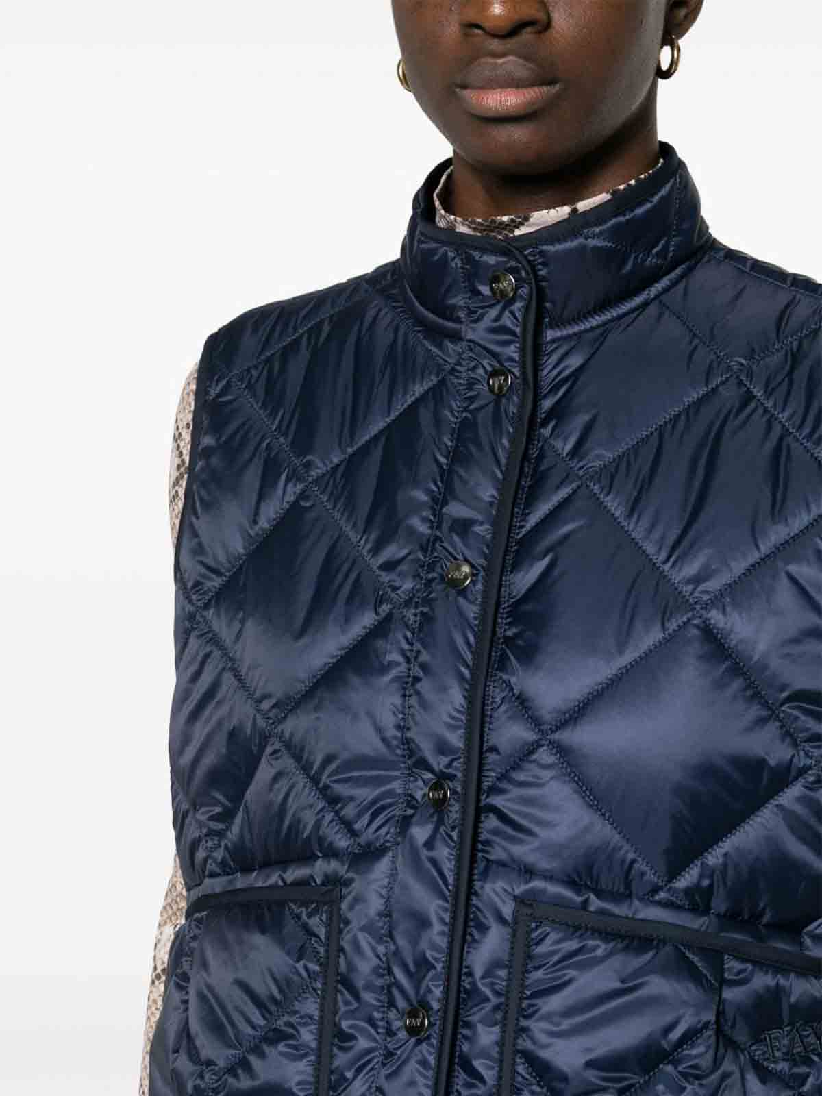 Shop Fay Quilted Down Vest In Azul