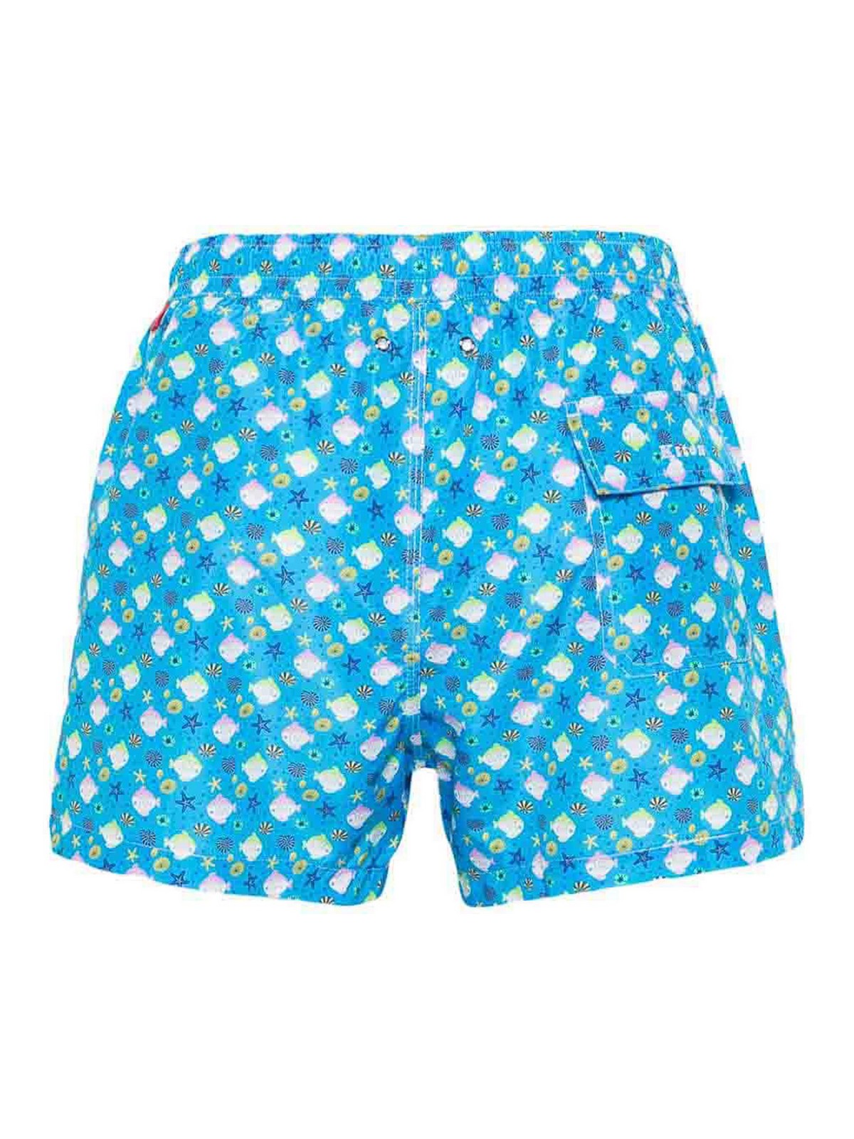 Shop Kiton Printed Swim Shorts In Azul