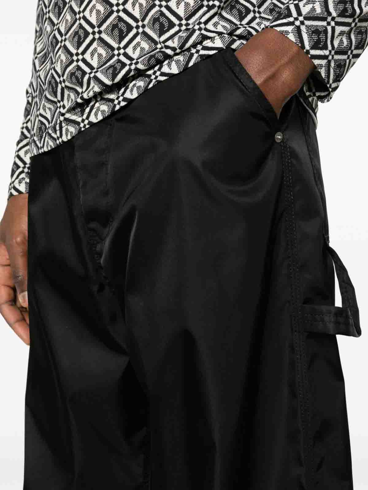 Shop Off-white Nylon Carpenter Trousers In Negro