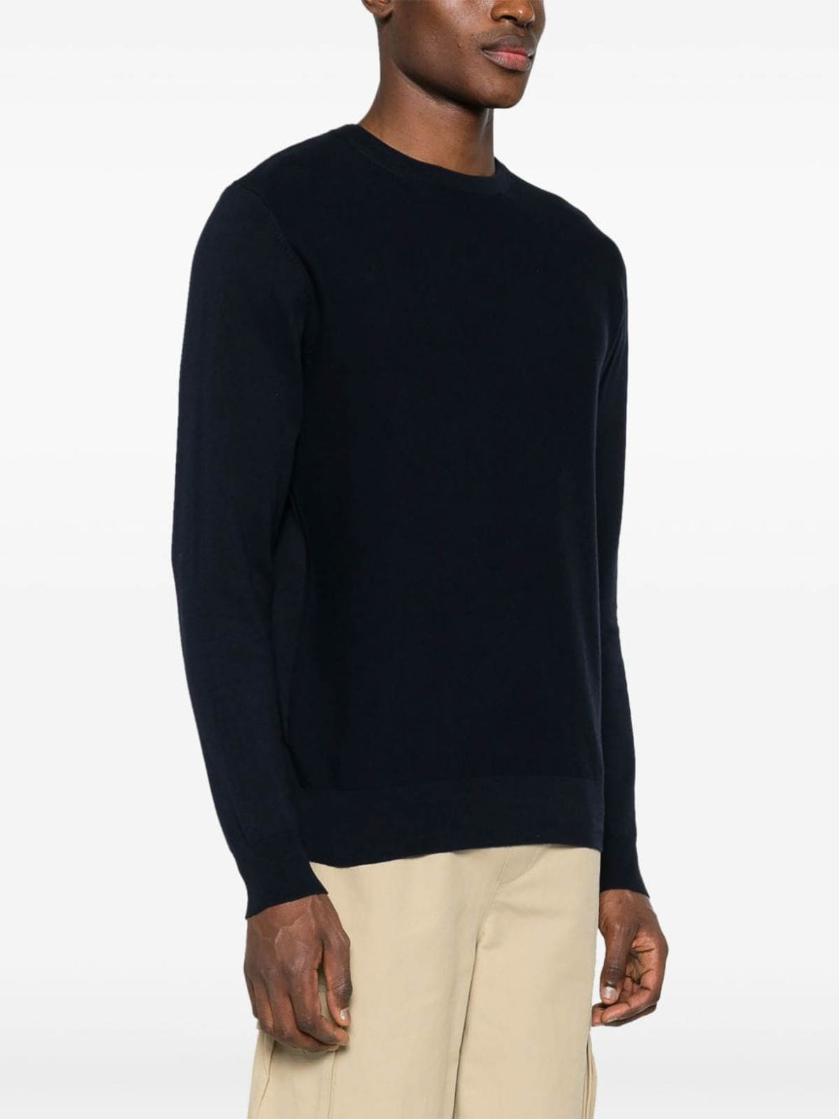 Shop Peuterey Cotton Crewneck Sweater In Blue