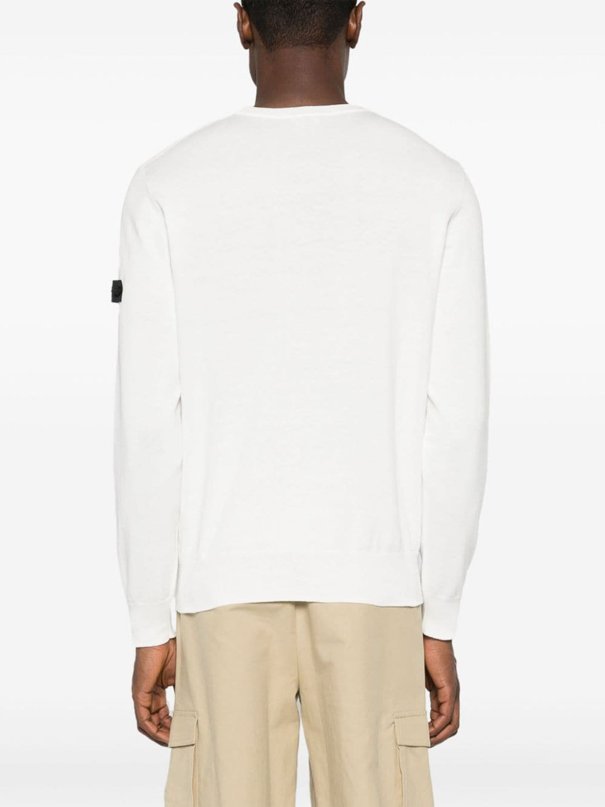 Shop Peuterey Cotton Crewneck Sweater In White