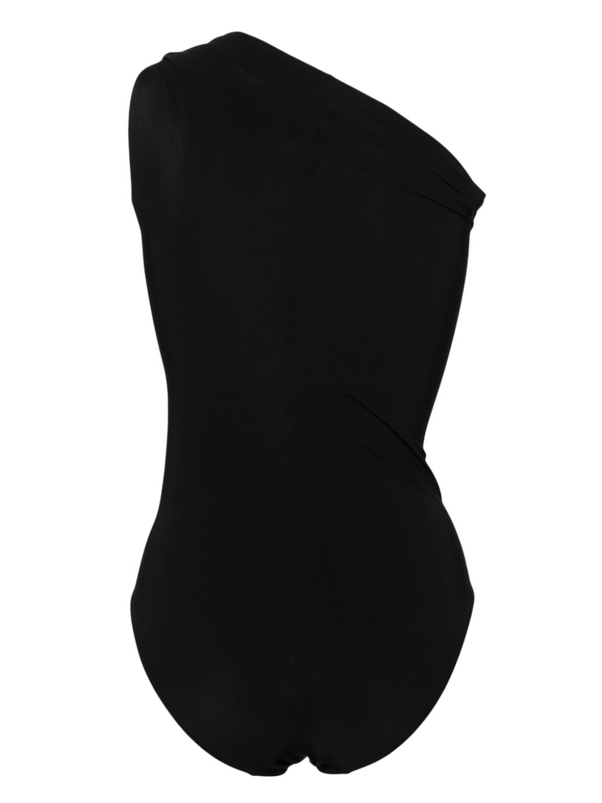 Shop Rick Owens One-shoulder Swimsuit In Negro