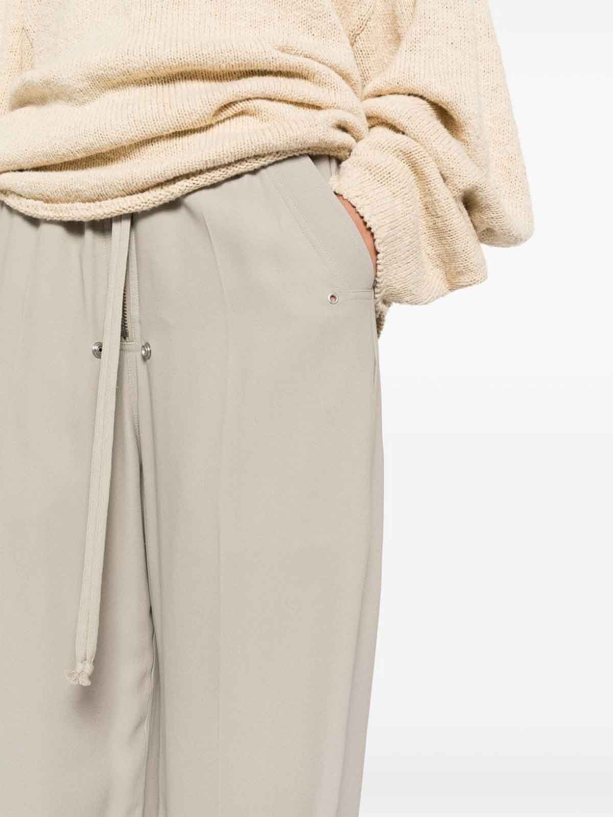 Shop Rick Owens Wide-leg Trousers In Blanco