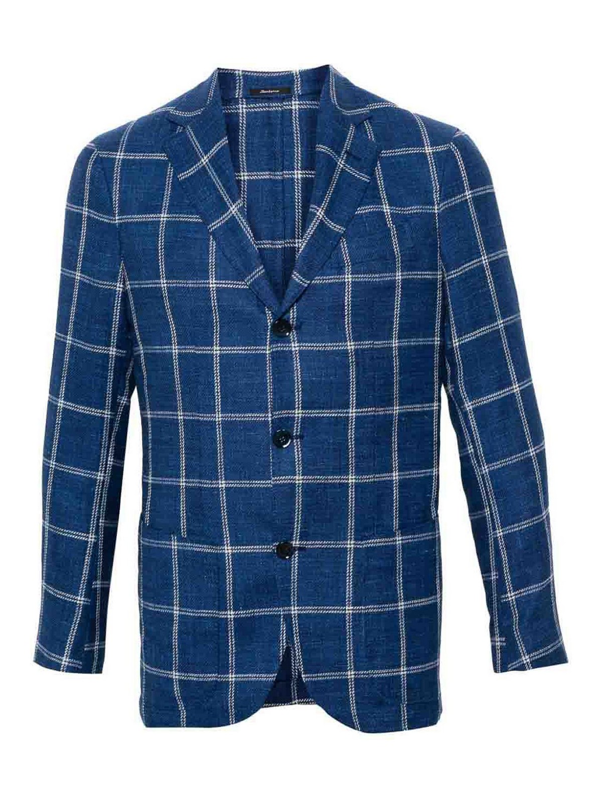 Sartorio Wool And Cotton Blend Jacket In Azul