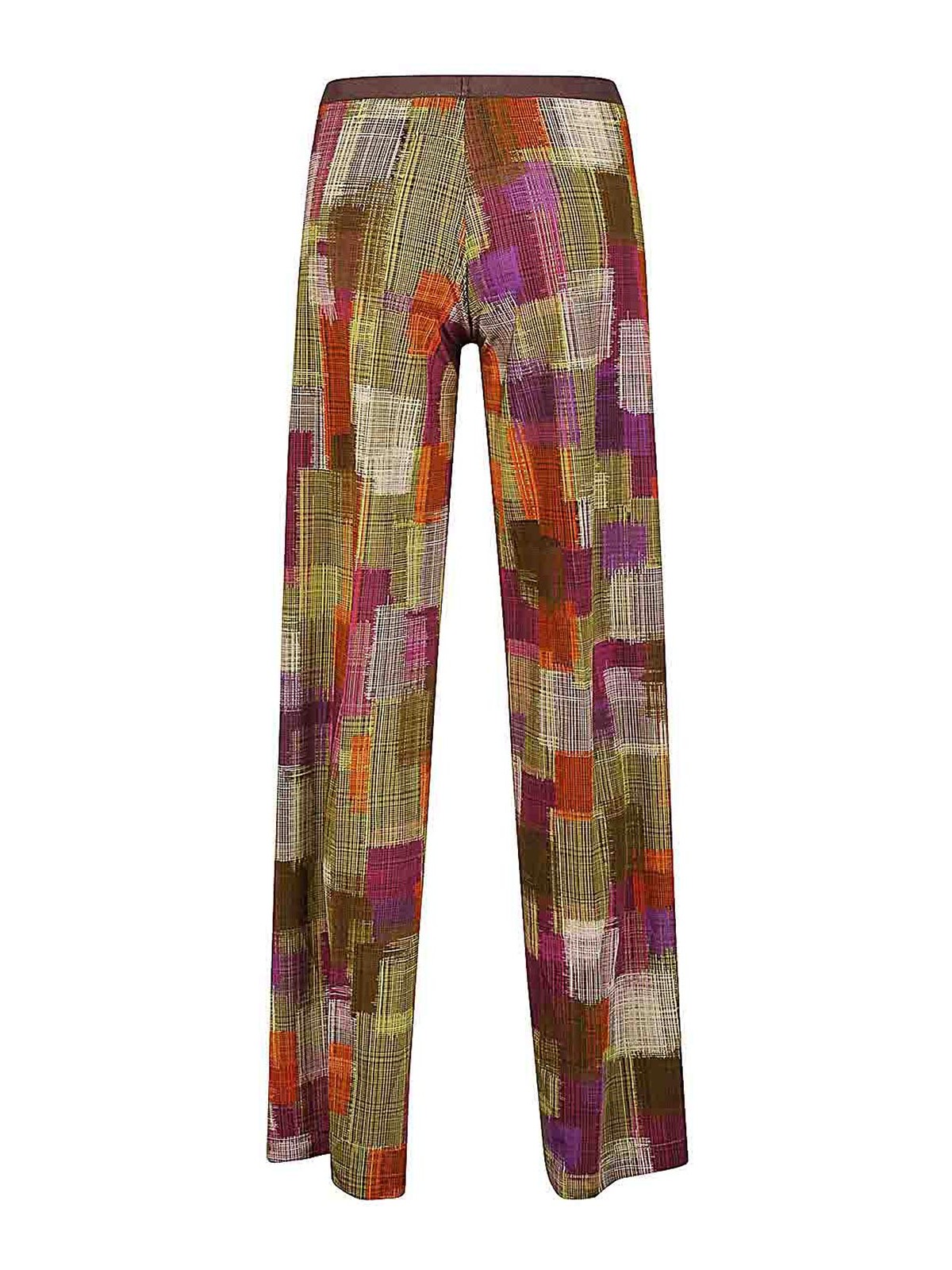 Shop Siyu Printed Trousers In Multicolor
