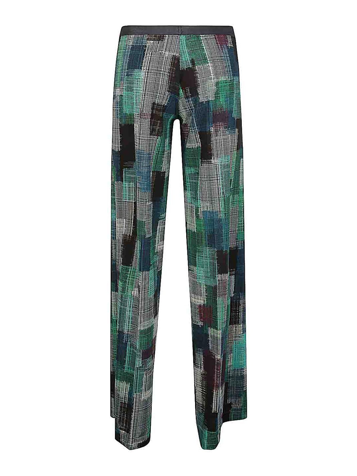 Shop Siyu Printed Trousers In Multicolor