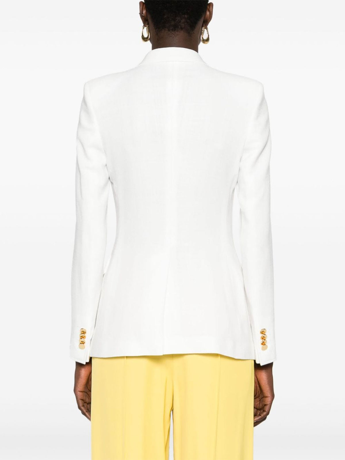 Shop Tagliatore Double-breasted Jacket In Blanco