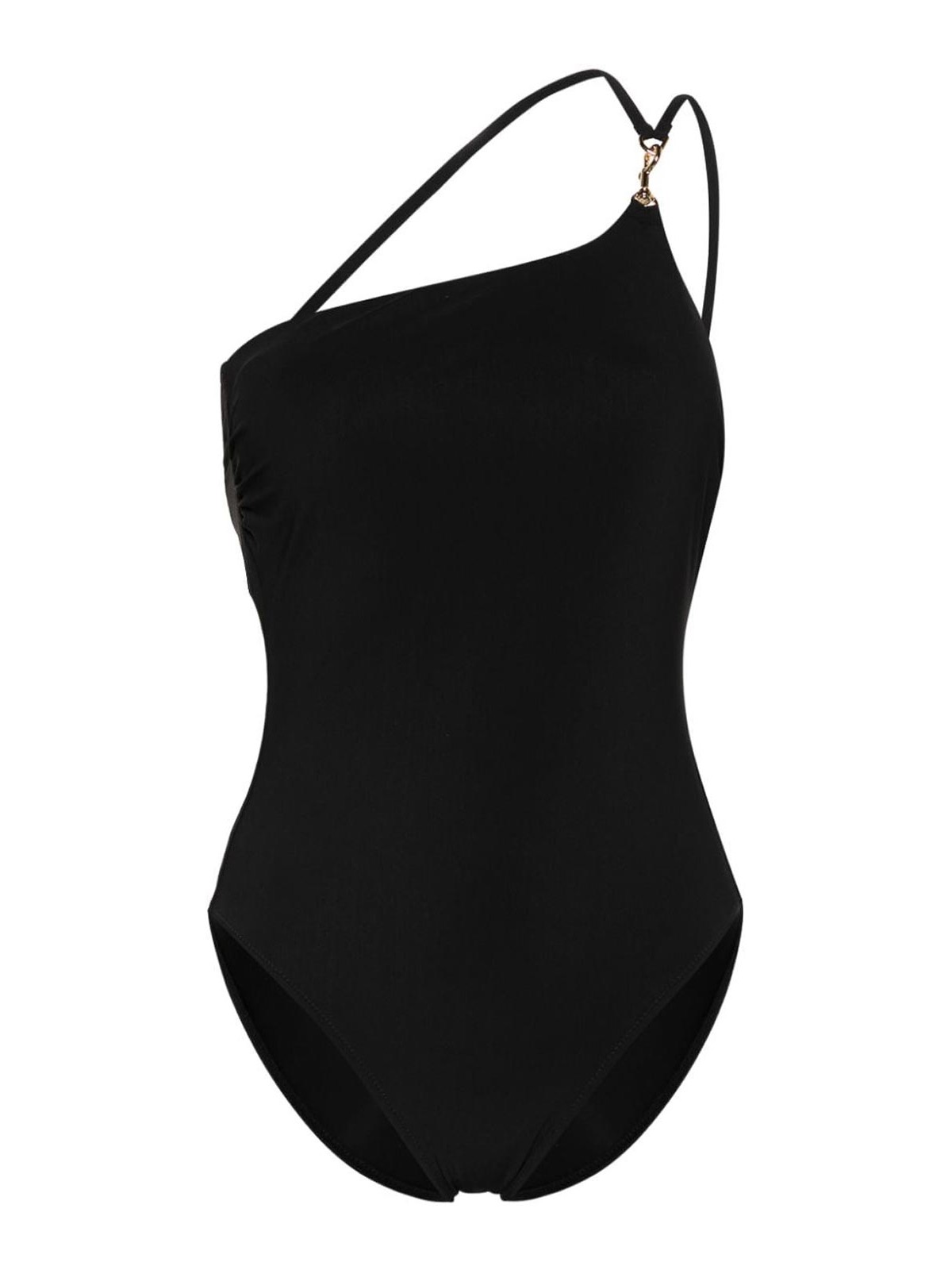 Shop Tory Burch One-shoulder Swimsuit In Negro