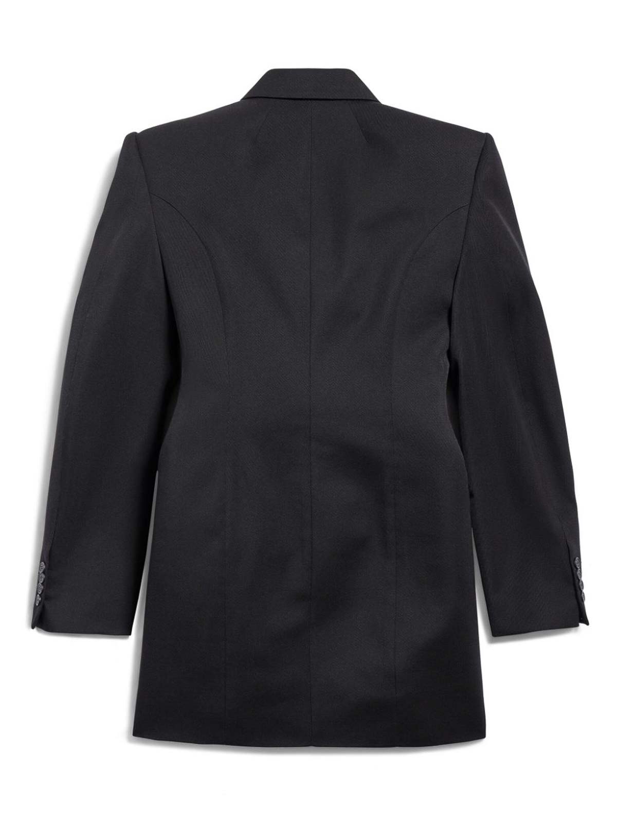 Shop Balenciaga Wool Double-breasted Jacket In Negro