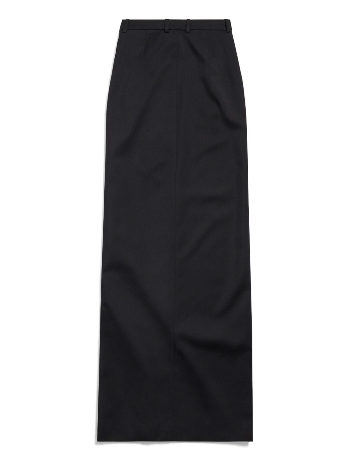 Shop Balenciaga Wool Midi Skirt In Negro