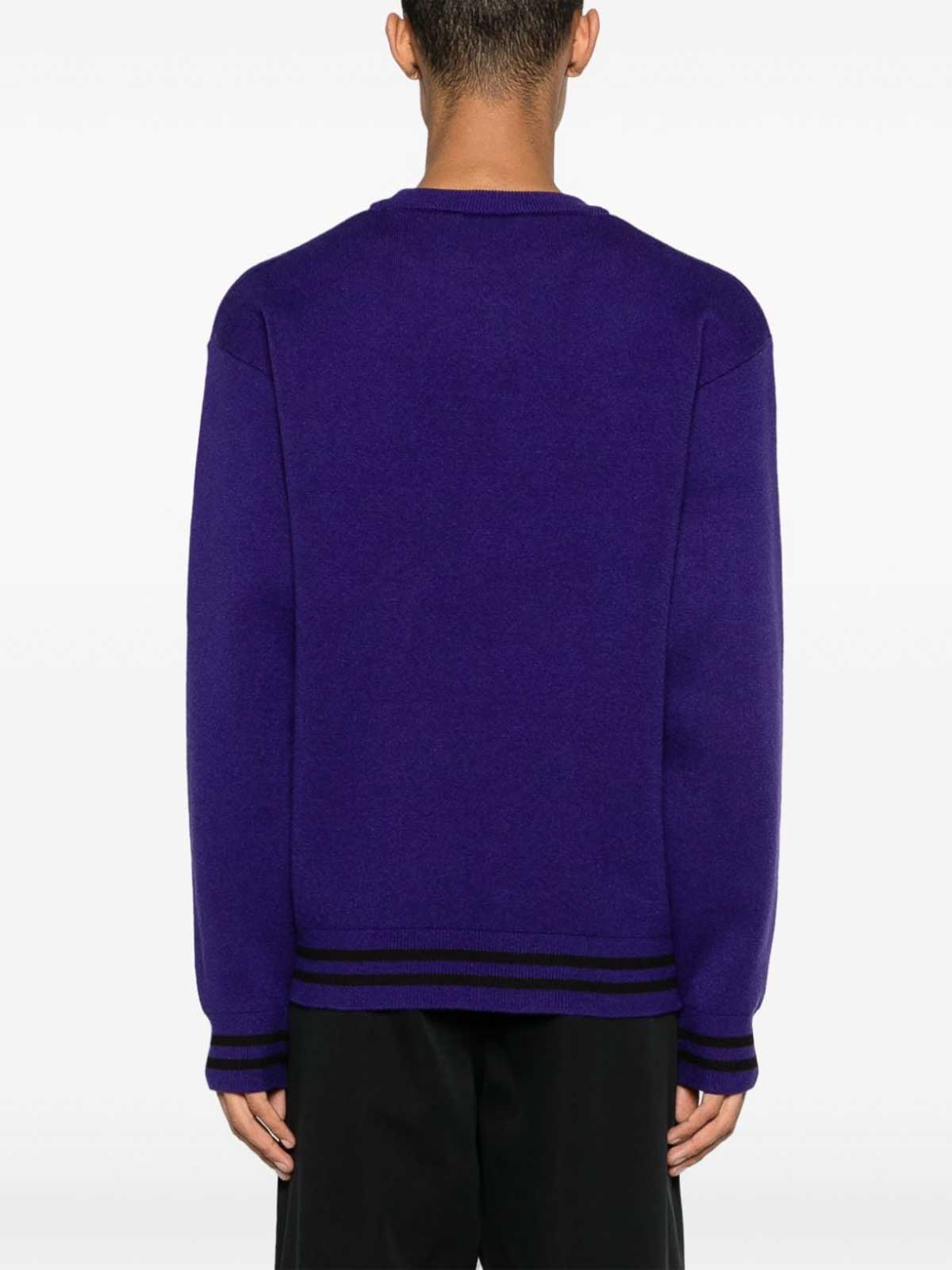 Shop Carhartt Logo Nylon Sweater In Purple