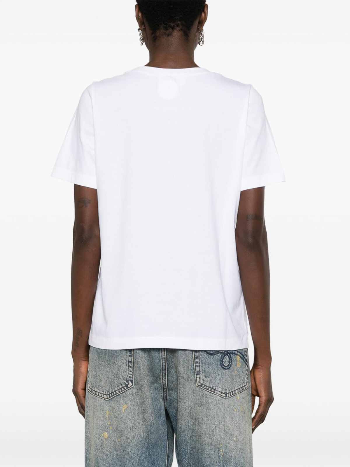 Shop Dsquared2 Logo Cotton T-shirt In Blanco