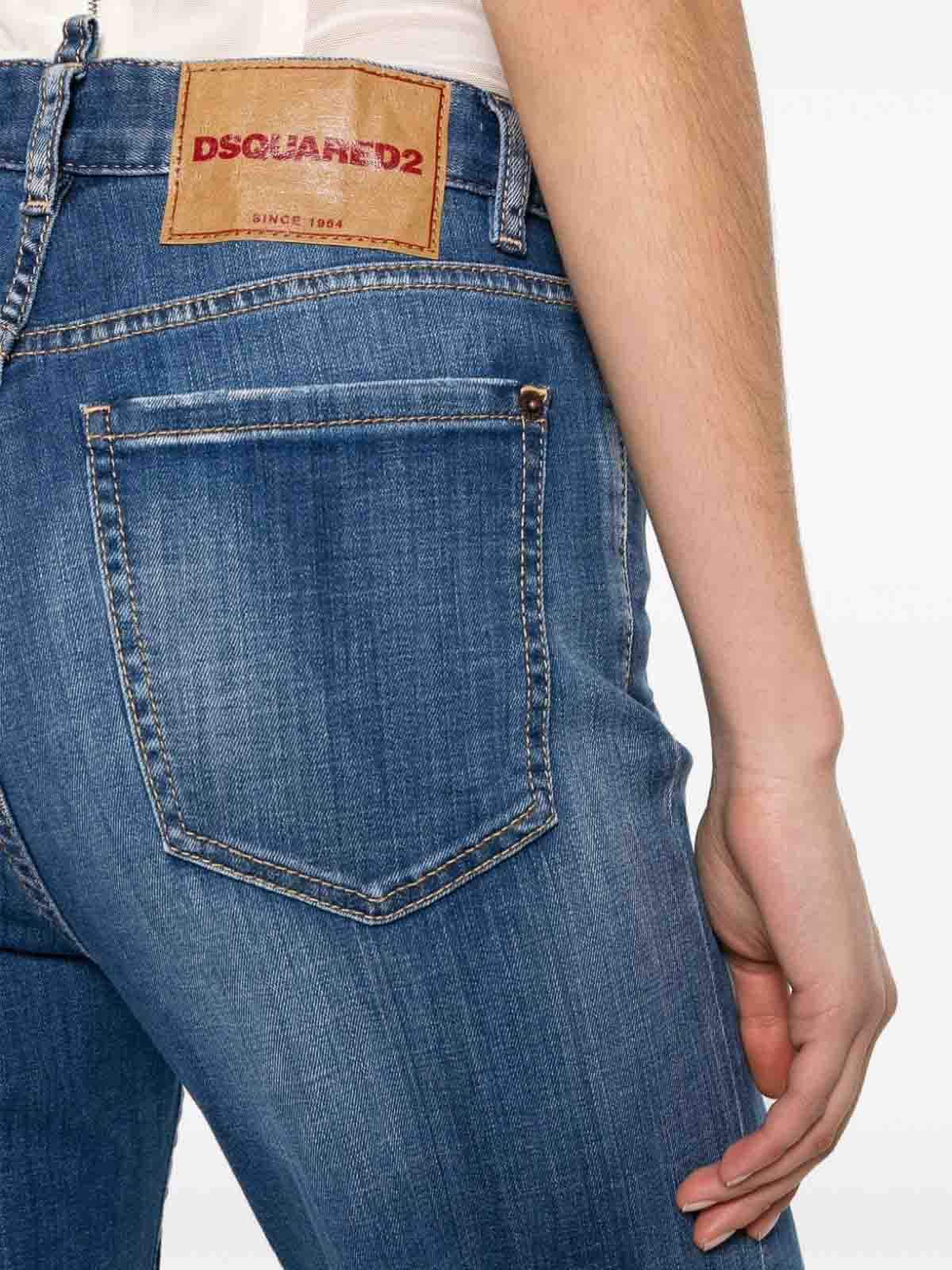 Shop Dsquared2 Boston Denim Jeans In Lavado Oscuro