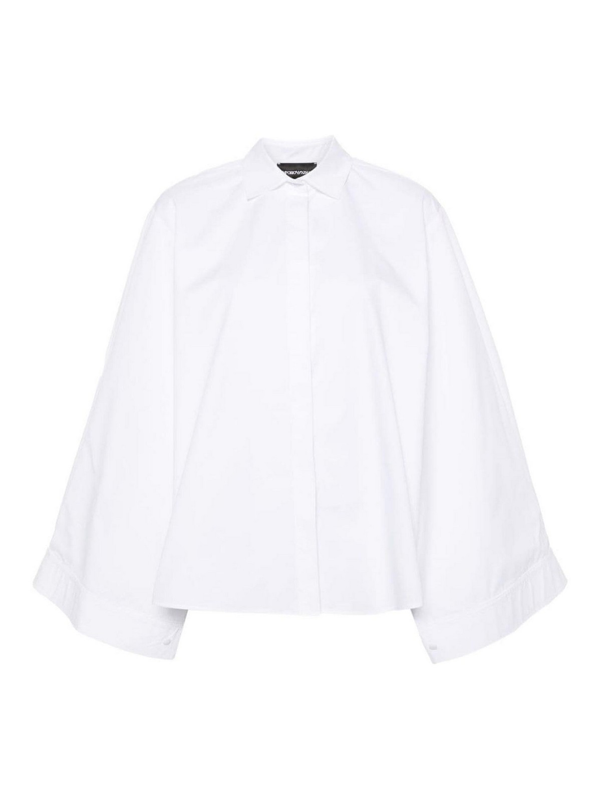 Emporio Armani Cotton Shirt In Blanco