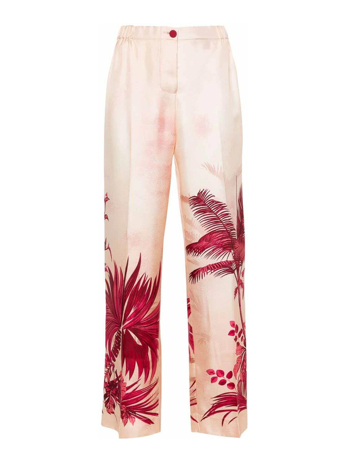 F.r.s For Restless Sleepers Etere Silk Trousers In Color Carne Y Neutral