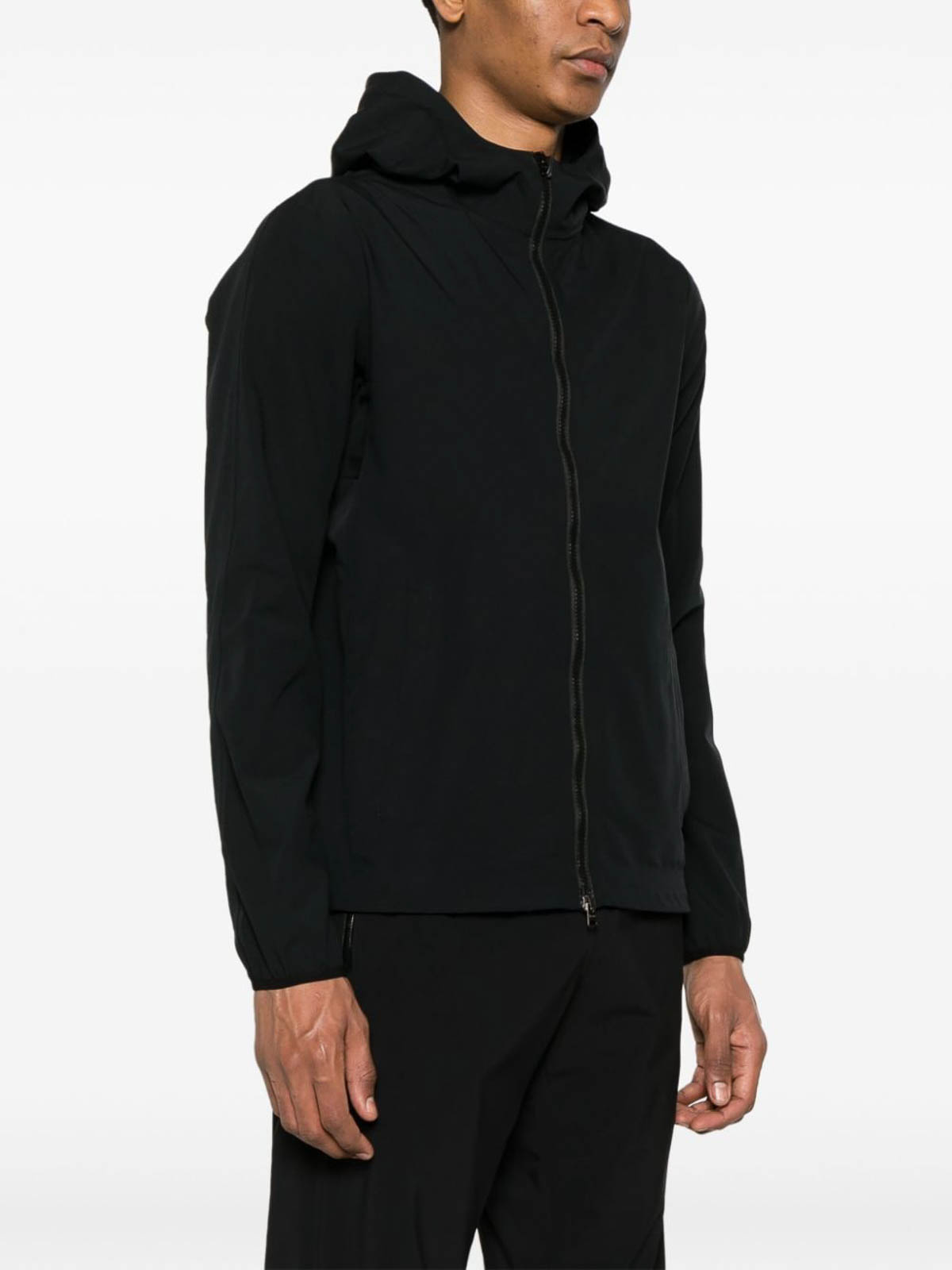 Shop Herno Water Resistant Hooded Jacket In Negro