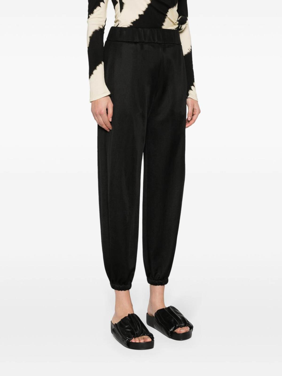 Shop Jil Sander High-waisted Trousers In Negro