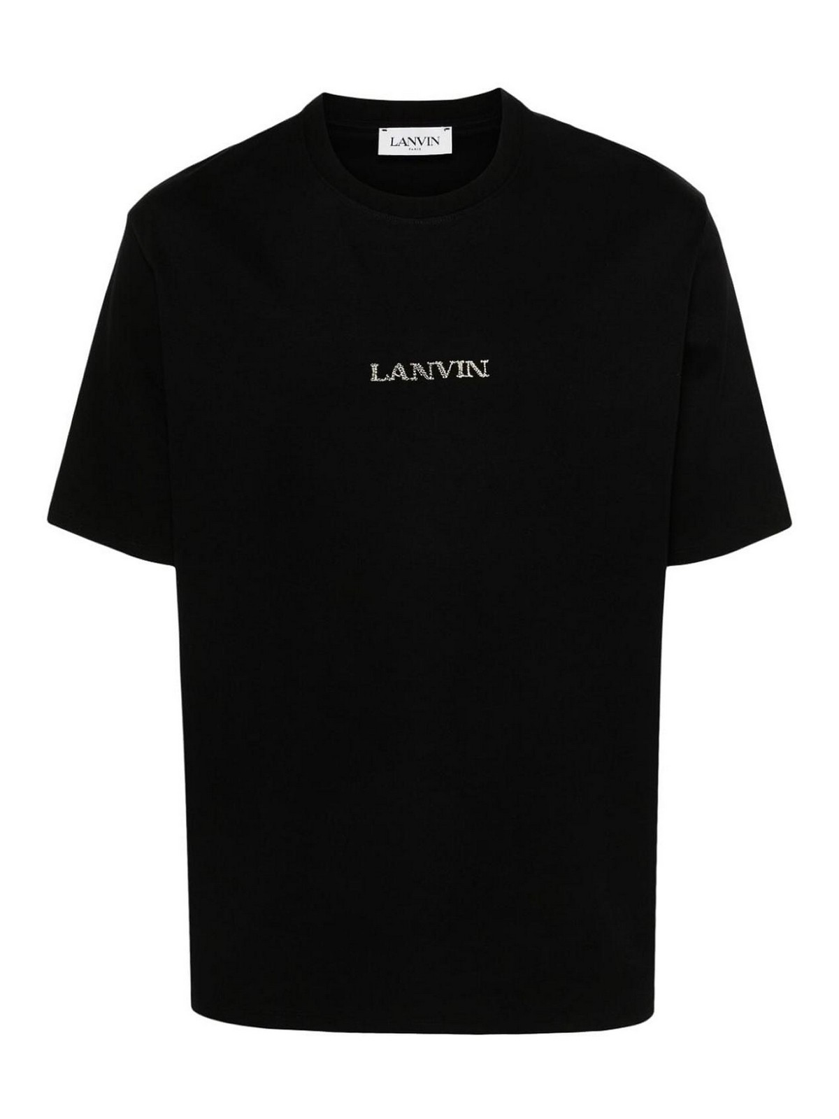 Shop Lanvin Logo Cotton T-shirt In Negro