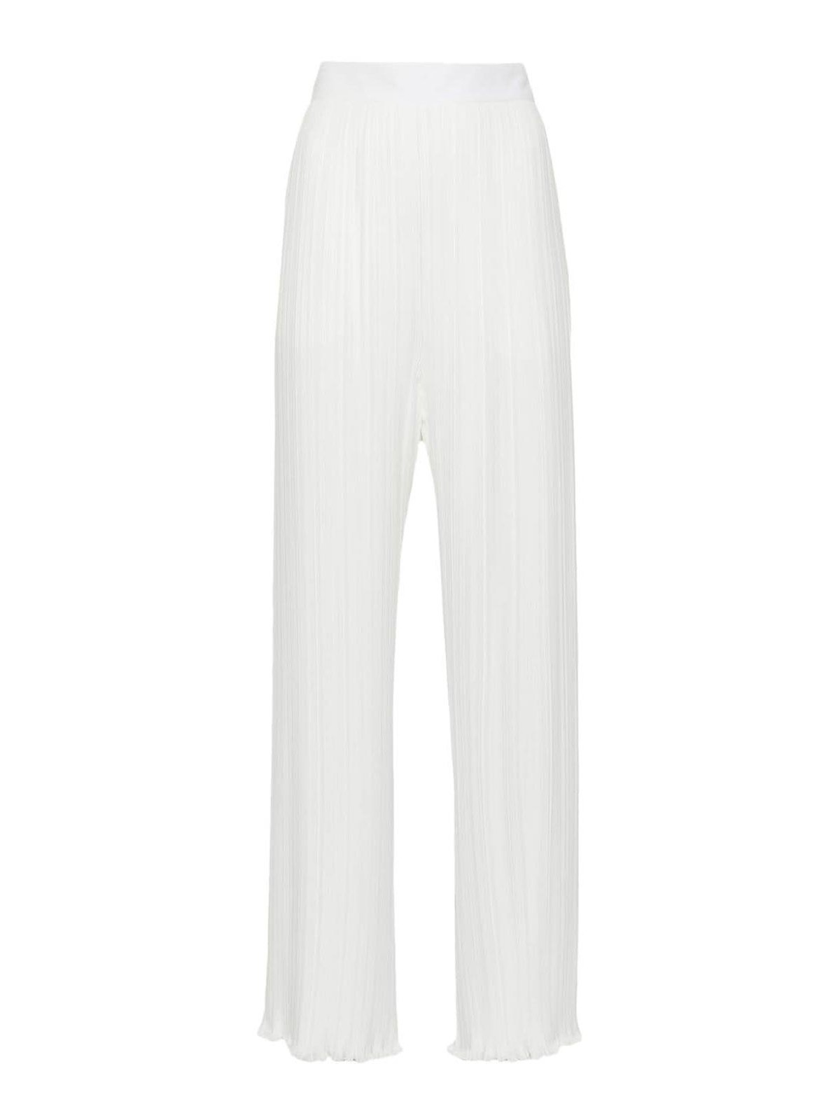 Shop Lanvin Pleated Trousers In Blanco