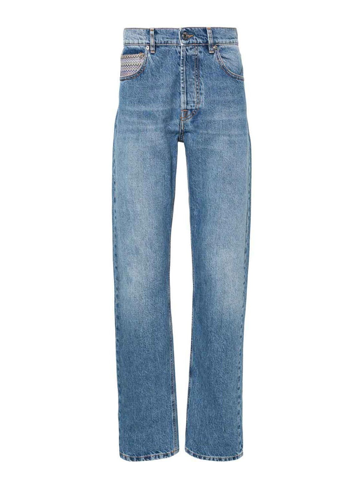 Shop Missoni 5 Pocket Denim Jeans In Azul